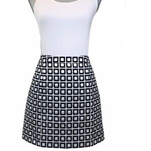 ANTHROPOLOGIE Claude Brown Silver Black Skirt 10